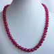 4/6/8/10MM Faceted Hot Red Rubies Necklace Vintage Natural Stone Jewelry Noble Elegant Exquisite