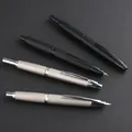 New MAJOHN A1 Press Fountain Pen Metal Retractable Pen Fish Scale Striped Engraving Extra Fine Nib