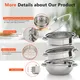 11" 3 Tier Large Steaming Cooker Steamer Stainless Steel Food Veg Pot Sets W/Glass Lid