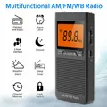 Portable Weather Radio FM AM NOAA Emergency Pocket Radio With Weather Warning Alarm Clock