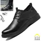 Men Genuine Leather Formal Shoes Waterproof Non Slip Kitchen Shoes Indestructible Steel Toe Cap