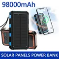 New Power bank Wireless charging mobile power supply 98000mAh with Camping Lamp Mobile Phone Charger