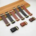 96/128mm Cabinet Door Leather Handle Wardrobe Pulls Retro Classical Drawer Dresser Brown Kitchen