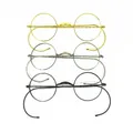 Small Size 40 42 44mm Vintage Round Metal Full Rim Reading Glasses 25 50 75 100 125 150 175 200 225