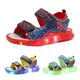 Disney Marvel Boys Girls Spider-Man Princess Led Light Up Luminous Sports Sandals Summer Kids