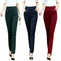 Women Pants 2023 Spring Fall Straight Pants Slim Casual Female Stretch Trousers black fashion Jeans