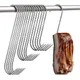 10/20 pcs Stainless Steel S Hooks with Sharp Tip Utensil Meat Clothes Hanger Hanging Hooks for