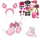 Bachelorette Party Bride to be Supplies Prop Set Kit White Pink Sash Balloons Banner Headband Veil