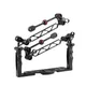 Aluminium Dual Handle Tray/Grip Set for Underwater Camera Housings with 8'' Double Ball Light arm