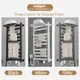 Smart Home Electric Heated Towel Rail Grey Electric Bathroom Bath Towel Dryer Warmer Heaters Punch