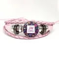 Fashion JW.ORG Casual Leather Bracelet JW Child Caleb Sophia Jehovah Bloodless Multilayer Pink