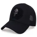 Skull Tactical Military Airsoft Cap Adjustable Breathable Sun Visor Trucker Hat Mesh Hunting Hiking
