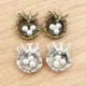4pcs 24x19x9mm Antique Silver Plated Bronze Plated Bird Nest Handmade Charms Pendant:DIY for