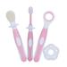 BESTONZON Child Toothbrush Ultrafine Bristle Baby Tooth Brush Health for Baby Toothbrush Infant Oral Hygiene Combo Oral Care Kit(Pink)