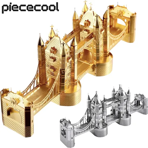 Piececool 3d Metall Puzzle London Tower Bridge DIY Gebäude Kit Spielzeug für Jugendliche Jigsaw