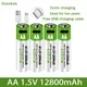 2023 New maximum capacity AA 12800mah USB rechargeable lithium-ion battery 1.5V lithium-ion battery