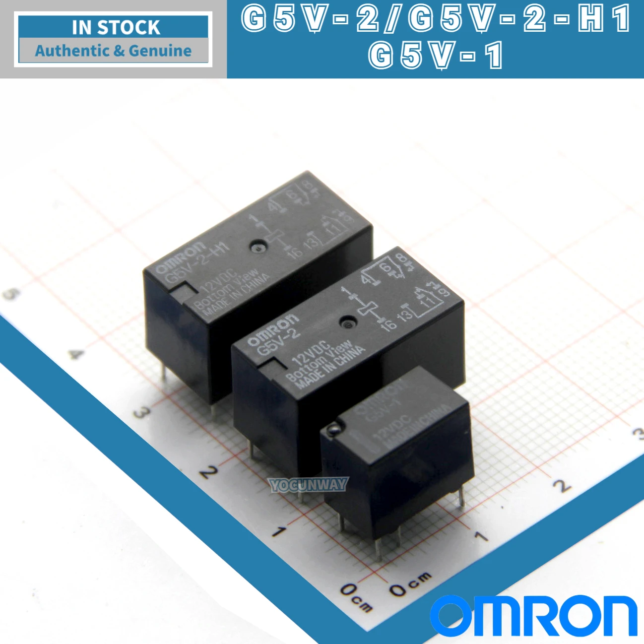 Neues authentisches Original OMRON Signalrelais G5V-1 G5V-2-H1 3V 5V 9V 12V 24V 48V 6PIN 1A 8PIN 2A DC12V 5VDC 12VDC 24VDC Image