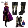 Erwachsene Elsa Schuhe Winter Cosplay Königin Elsa Schuhe Anna Boot Prinzessin Mädchen Prinzessin Königin Schuhe Boot Hohe Stiefel Für Frauen