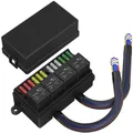 DaierTek 12V Fuse Relay Box Pre-Wired Fuse and Relay Box with 4 Relay 12 Way ATC/ATO Fuses Sealed