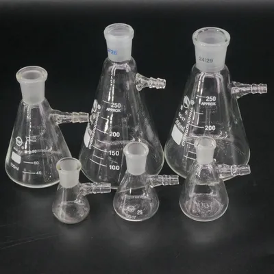 Labor Glaswaren 25 ml 14/23 Glas Vakuum Schleifen Mund Filtration Saug Glaskolben Labor Filter