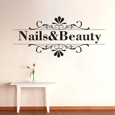 Nagel Schönheit Quote Wandaufkleber Friseur Nail art Design Maniküre Salon Wandtattoo Vinyl Durable Image