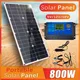 800W Portable Solar Panel Power Bank 12V Solar Panel Kit Controller Solar Plate For