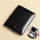 Men's Genuine Leather Wallet Short Slim Credit Card Holder RFID Blocking Bifold Small Money Wallet