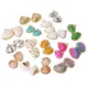 2-10 Pcs Natürliche Regenbogen Scallop Anhänger Halskette Schmuck Erkenntnisse Galvanisieren Shell