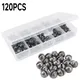 120Pcs Fishing Sinkers 5 Sizes Round Removable Fishing Sinkers Fishing Gear With Storage Box