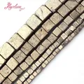 4/6/8/10mm Natural Pyrite Square Cube Loose Natural Stone Beads For DIY Woman Jewelry Making Gift