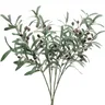 "1PCS Artificial Olive Branches for Vases Fake Olive Leaf Stems with Olives 14.9"" Tall Greenery Olive"