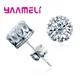 Klassische 925 Sterling Silber CZ Kristall Stud Ohrringe Für Frauen Männer Top Qualität Cubic Zirkon