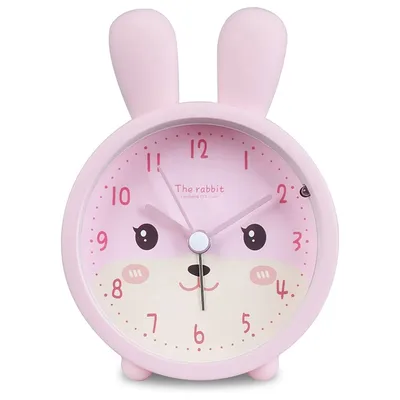 Children's Alarm Clock For Girls Without Ticking,Rabbit Children's Alarm Clock Silent Alarm Clock