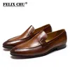 FELIX CHU Designer Mode Herren Loafer Leder Handgemacht Schwarz Braun Casual Business Kleid Schuhe Party Hochzeit Herrenschuhe