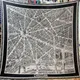 POBING Silk Cashmere Scarf Women Hand Rolled France Map Print Square Scarves Wraps Bandana Big