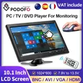 Podofo 10.1 "tragbarer Monitor Mini-TV-Computer LCD-HD-Bildschirm Anzeige Video eingang Sicherheit