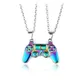 Couple PS4 Game Console Pendant Necklace for Women Magnetic Game Controller Charm Pendants Couple