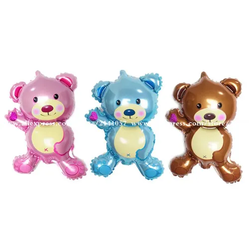 3 teile/los Netter Junge & Mädchen Birhtday Party Luftballons Mini Teddybär kinder Spielzeug