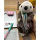 Kawaii Bestevers Sea Otter Pencil Case Plush Sea Otter Doll Pencil Bag Pouch Make Up Bag Stuffed