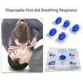 2/4PCS Disposable First Aid Breathing Respirator CPR Face Shield Artificial Respiration Breathing