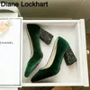 Große Größe Frauen Pumpen Samt High Heels Damen Schuhe Elegante Spitz Hochzeit Weibliche Flache