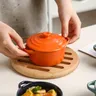 Wasserdichter Eintopf Keramik Suppen topf mit Deckel binauraler Eintopf Haushalt Kinder Vogelnest