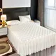 Luxury Thicken Pink Quilted Bed Spread Queen Size Nordic High Quality Pleated Edge Bedspread on The