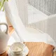 Postmodern Style Solid Window Sheer Curtains for Living Room Modern Voile Lace White Tulle Cortinas