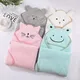 Baby Bath Towel Girl Boy Baby Towel Newborn Hooded Cartoon Coral Fleece Infant Towels Blanket