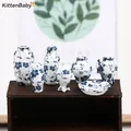 2/3/7Pcs 1:12 Dollhouse Mini Ceramic Porcelain Vase Accessories Doll House Miniatures Accessories