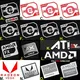 AMD Ryzen R9 R7 R5 R Metal Logo Sticker For Laptop PC Tablet Desktop Computer Mobile Digital Camera
