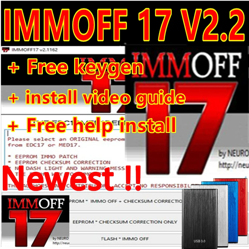 Neueste Immo Off iMMOFF17 Software EDC17 Immo Off Ecu Programm NEUROTUNING Immoff17 + kostenlose Keygen+ Video installieren + kostenlose Hilfe installieren Image