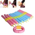 12pcs Lot Curler Makers Soft Foam Anion Bendy Twist Curls DIY Styling Hair Rollers Cling Tool for