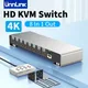 Unnlink 4K HDMI KVM Switch 8 In 1 Out Video Switcher 8 Port 8 Host Share 1 Monitor 4 USB Mouse